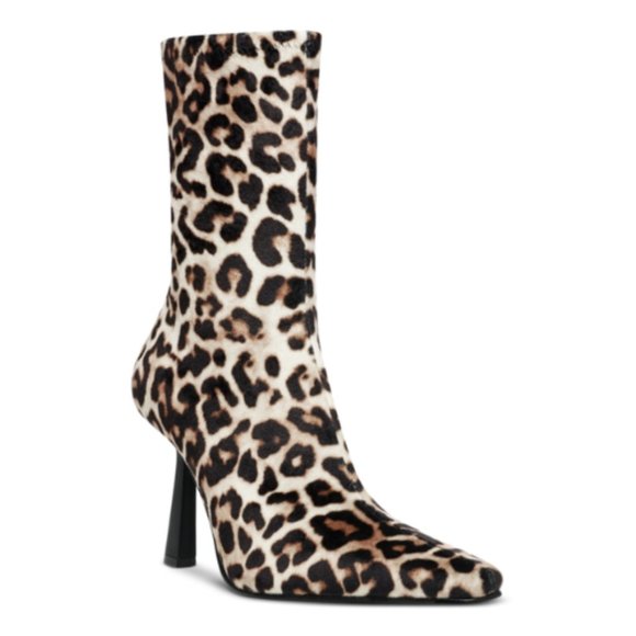 NEW Steve Madden Vakay Sock Booties In Leopard - Picture 2 of 5